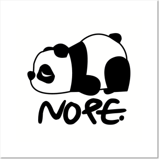 'Nope, Not Today!' Funny Panda Gift Posters and Art